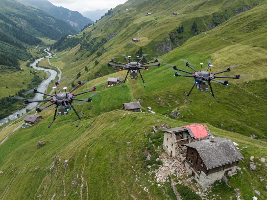 SAPIENCE drone swarm mapping an unknown disaster zone using autonomous edge processing and computer vision
